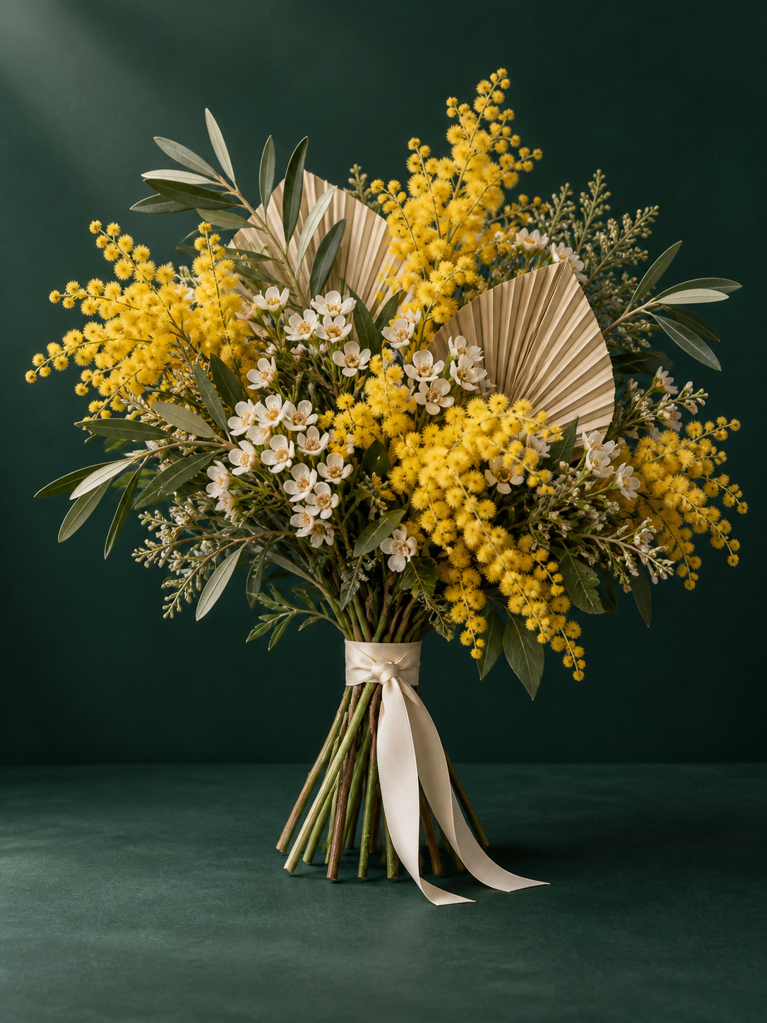 Golden Garden — Mimosa, dried palm